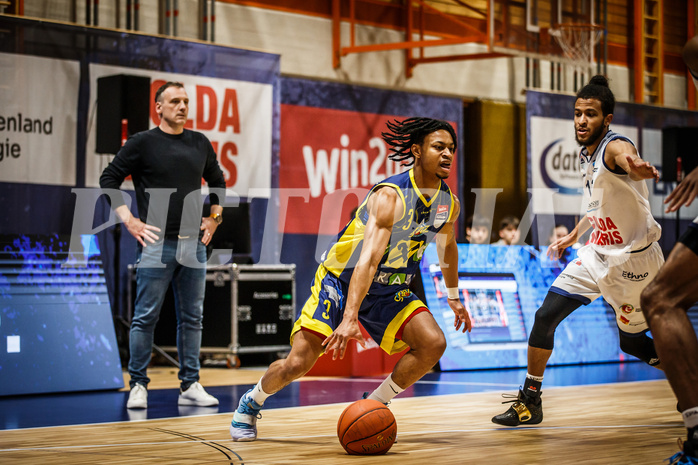 Basketball, win2day Basketball Superliga 2022/23, 4. Qualifikationsrunde, BBC Nord Dragonz, UBSC Graz, Zachery Deshon Cooks (3) Basketball, win2day Basketball Superliga 2022/23, 4. Qualifikationsrunde, BBC Nord Dragonz, UBSC Graz, Zachery Deshon Cooks (3)