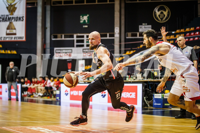 Basketball, bet-at-home Basketball Superliga 2020/21, Grunddurchgang 17.Runde, BC Vienna, Flyers Wels, Christian Von Fintel (27)