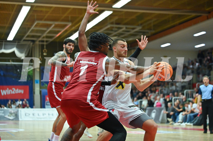 Basketball, Superliga 2024/25, Grunddurchgang 5.Runde, Flyers Wels vs. BC Vienna,
