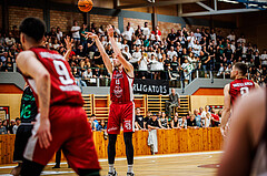 Basketball, Basketball Zweite Liga 2023/24, Playoff, Finale Spiel 1, Mistelbach Mustangs, Union Deutsch Wagram Aligators, Jakub Jokl (43)