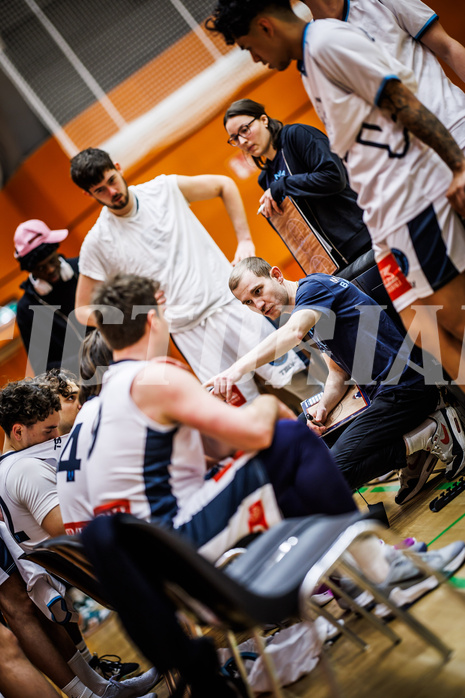 Basketball, Basketball Zweite Liga 2024/25, Grunddurchgang 14.Runde, Vienna Timberwolves, KOS Celovec, Justin Schlünken (Head Coach)