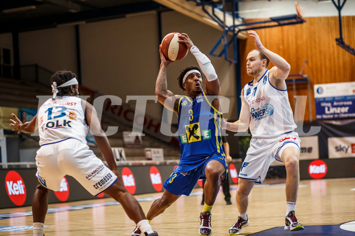 Basketball, bet-at-home Basketball Superliga 2020/21, Grunddurchgang, 12. Runde, Oberwart Gunners, UBSC Graz, Stanley Whittaker (3)