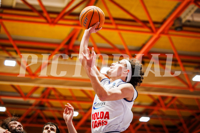 Basketball, win2day Basketball Superliga 2024/25, Grunddurchgang Runde 21, BBC Nord Dragonz, BC Vienna, Lukas Hahn (25)