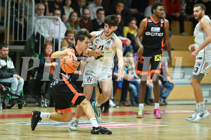 Basketball, Superliga 2023/24, Grunddurchgang 15. Runde, Flyers Wels vs. Fürstenfeld Panthers,
