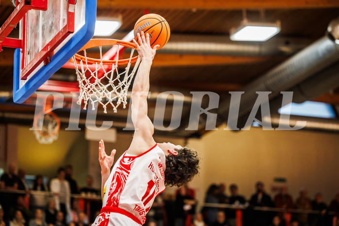 Basketball, win2day Basketball Superliga 2024/25, 8. Platzierungsrunde, Traiskirchen Lions, Flyers Wels, David Hofstädter (10)