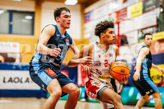 Basketball, win2day Basketball Superliga 2023/24, Grunddurchgang 20.Runde, Traiskirchen Lions, Vienna DC Timberwolves, Obinna Anthony Ndukwe (2)