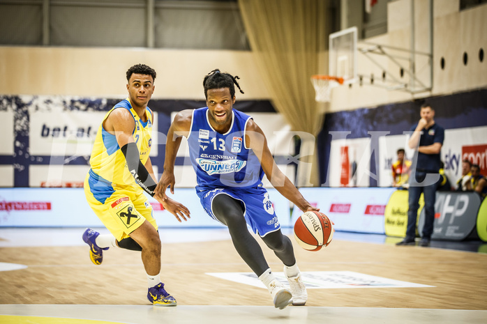Basketball, bet-at-home Basketball Superliga 2019/20, Platzierungsrunde 3.Runde, SKN St. Pölten Basketball, Oberwart Gunners, Quincy Diggs (13)