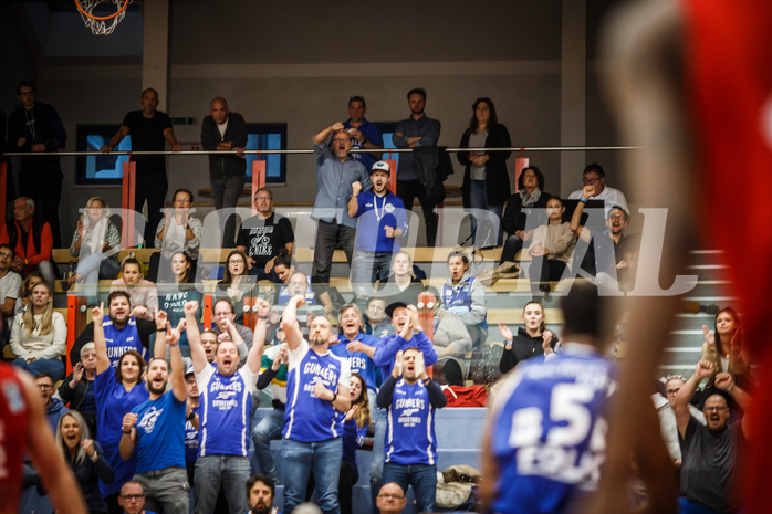 Basketball, bet-at-home Basketball Superliga 2021/22, Grunddurchgang 1.Runde, Traiskirchen Lions, Oberwart Gunners, Oberwart Gunners Fans