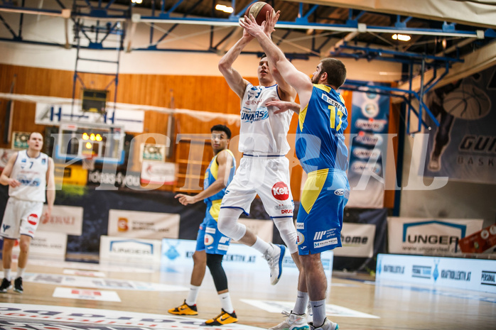 Basketball, bet-at-home Basketball Superliga 2020/21, Platzierungsrunde, 8. Runde, Oberwart Gunners, SKN St. Pölten, Edi Patekar (9)