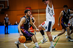 Basketball, Basketball Zweite Liga 2024/25, Grunddurchgang 3.Runde, Vienna Timberwolves, Vienna United, Marko Bakula (19), Philipp D'Angelo (9)