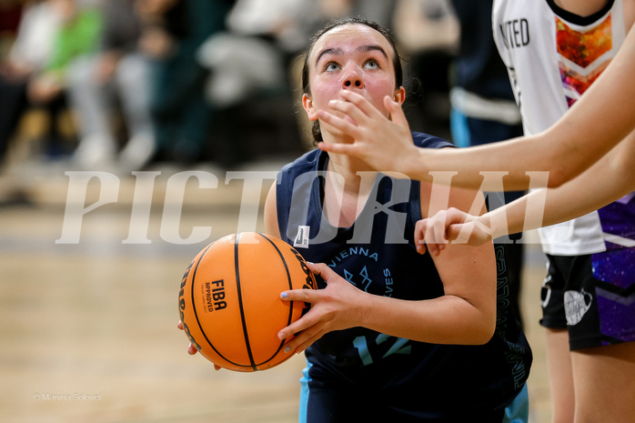 23.02.2025 Österreichischer Basketballverband 2024/25, SLWU14 Vienna United vs. Vienna Timberwolves