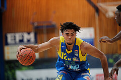 Basketball, bet-at-home Basketball Superliga 2021/22, Grunddurchgang Runde 6, Oberwart Gunners, SKN St. Pölten, Rashaan Guylain Mbemba (12)
