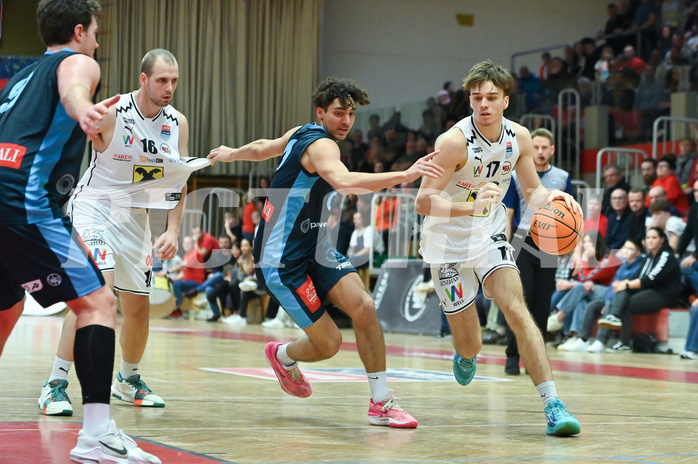 Basketball, Superliga 2023/24, Grunddurchgang 22. Runde, Flyers Wels vs. Vienna Timberwolves,