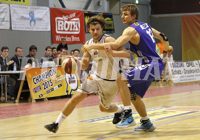 Basketball ABL 2015/16 Grunddurchgang 31.Runde  Güssing Knights vs Gmunden Swans