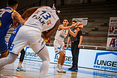 Basketball, bet-at-home Basketball Superliga 2020/21, Grunddurchgang 14. Runde, Oberwart Gunners, Gmunden Swans, Magdy Abou-Ahmed (6)