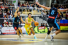 Basketball, Win2Day Superliga 2023/24, Grunddurchgang 6.Runde, SKN St. Pölten, Vienna Timberwolves, Jakob Szkutta (10), Felix Angerbauer (4)