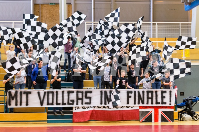 Basketball, 2.Bundesliga, Playoff Semifinale Spiel 3, UBC St.Pölten, Mattersburg Rocks, Rocks Block Choreografie