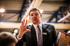 Basketball, bet-at-home Basketball Superliga 2021/22, Grunddurchgang Runde 14, Oberwart Gunners, Vienna D.C. Timberwolves, Hubert Schmidt (Headcoach)