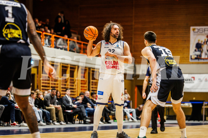 Basketball, win2day Basketball Superliga 2024/25, Grunddurchgang Runde 18, BBC Nord Dragonz, Gmunden Swans, Sead Hadzifejzovic (32)