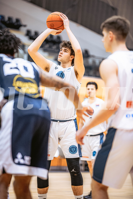 Basketball, Basketball Austria Cup 2022/23, Viertelfinale, Vienna Timberwolves, Gmunden Swans, Luka Damjanac (13)