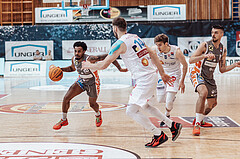 Basketball, Basketball Superliga 2023/24, Grunddurchgang 20.Runde, Oberwart Gunners, Klosterneuburg Dukes, Michael Weathers (20), Daniel Koeppel (14), Florian Koeppel (8), Benjamin Blazevic (11)