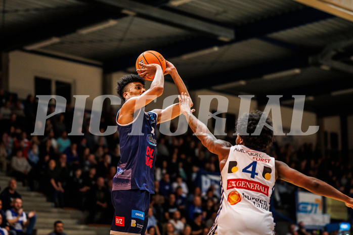 Basketball, win2day Basketball Superliga 2024/25, Grunddurchgang Runde 19, Oberwart Gunners, BBC Nord Dragonz, Jalen Green (22)