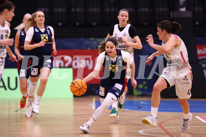 04.02.2024, Graz, Raiffeisen Sportpark, Basketball Damen Superliga 2023/24, Grunddurchgang 11.Runde, UBSC-DBBC Graz - SKN St. Pölten Frauen ,  