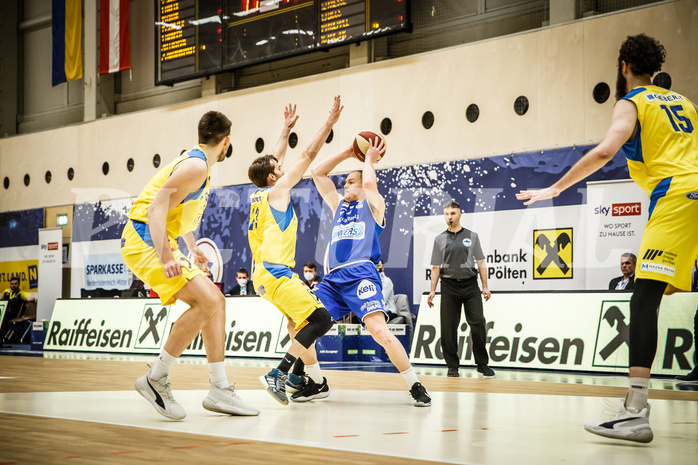 Basketball, bet-at-home Basketball Superliga 2019/20, Viertelfinale 2. Spiel, SKN St. Pölten Basketball, Oberwart Gunners, Sebastian Käferle (7)