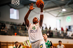 Basketball, Basketball Zweite Liga 2024/25, Grunddurchgang 16.Runde, UDW Alligators, KOS Celovec, William Emiohe (15)