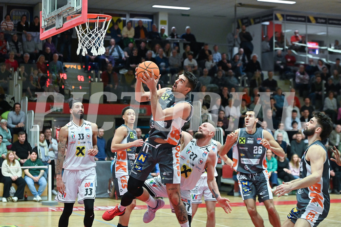 Basketball, Superliga 2024/25, Grunddurchgang 19.Runde, Flyers Wels vs. Klosterneuburg,
