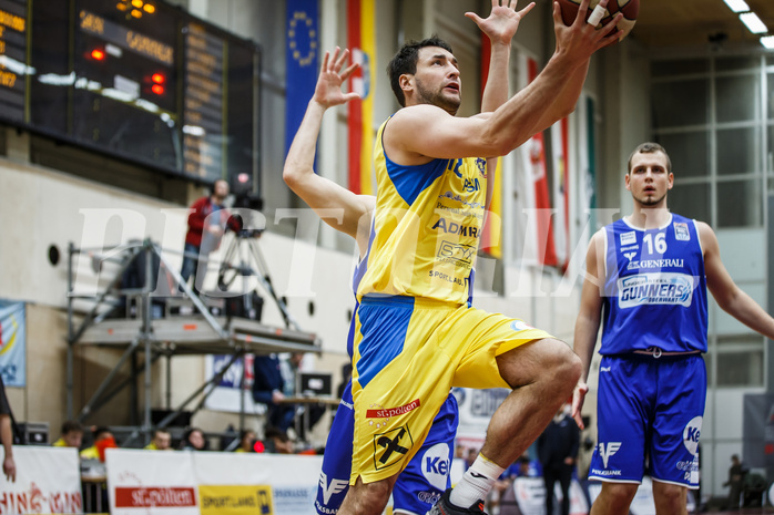 Basketball, Admiral Basketball Superliga 2019/20, Grunddurchgang 15.Runde, St. Pölten, Oberwart Gunners, Florian Trmal (12)