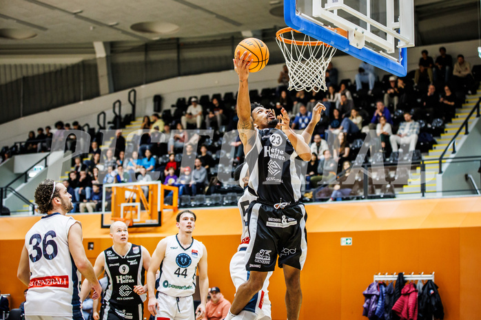 Basketball, Win2Day Superliga 2023/24, Grunddurchgang 21.Runde, Vienna Timberwolves, Kapfenberg Bulls, Urald King (23)