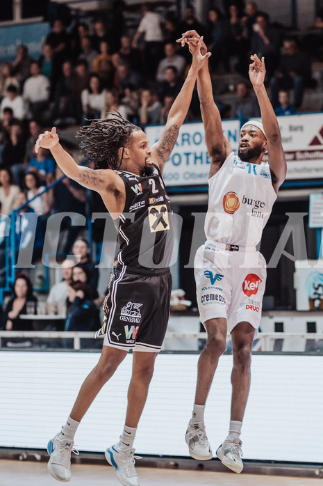 Basketball, Basketball Superliga 2023/24, Gunddurchgang 9. Runde, Oberwart Gunners, Flyers Wels, Terell Allen (2), Derrek Brooks (11)