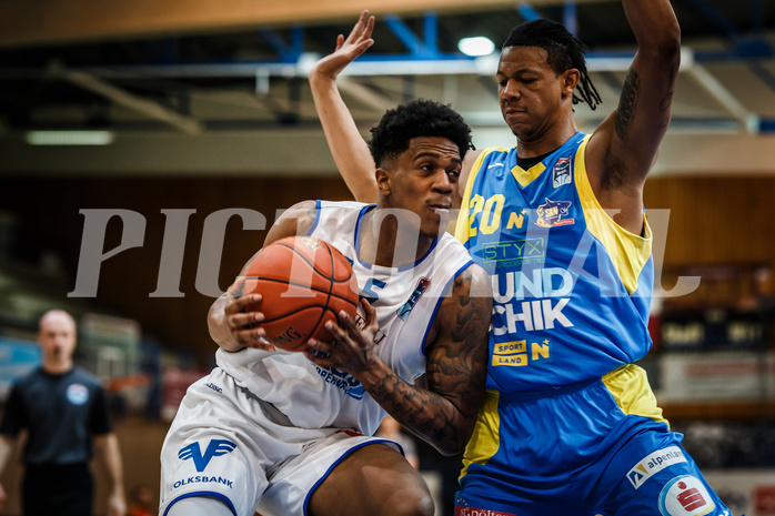 Basketball, bet-at-home Basketball Superliga 2021/22, Platzierungsrunde Spiel 4, Oberwart Gunners, SKN St. Pölten, Rob Howard (5)