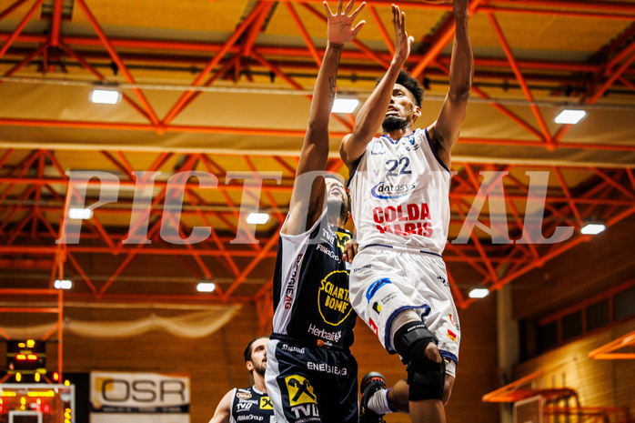 Basketball, win2day Basketball Superliga 2024/25, Grunddurchgang Runde 18, BBC Nord Dragonz, Gmunden Swans, Jalen Green (22)