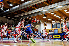 Basketball, Win2Day Superliga 2024/25, 2. Platzierungsrunde, Traiskirchen Lions, Oberwart Gunners, Caleb Fields (4)