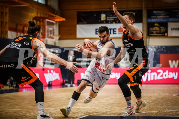 Basketball, win2day Basketball Superliga 2022/23, 10. Qualifikationsrunde, BBC Nord Dragonz, Fürstenfeld Panthers, Petar Cosic (3)