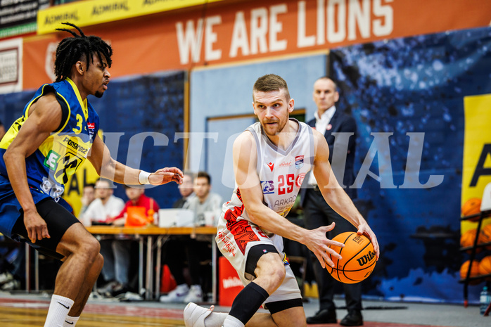 Basketball, Basketball Austria Cup 2023/24, Semifinale, Traiskirchen Lions, UBSC Graz, Edgars Lasenbergs (25)