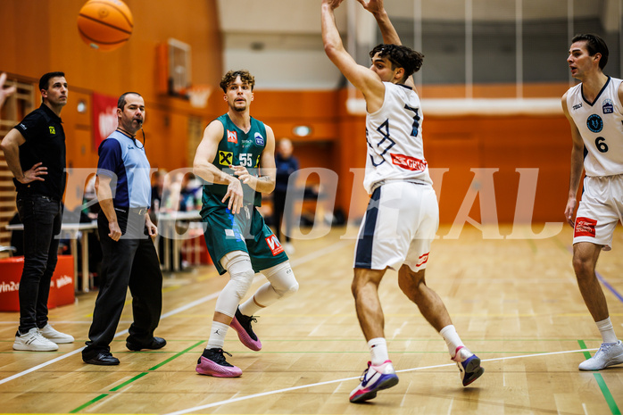 Basketball, Basketball Zweite Liga 2024/25, Grunddurchgang 12.Runde, Vienna Timberwolves, Dornbirn Lions, Berk Mehmed (55), Armin Karian (7)
