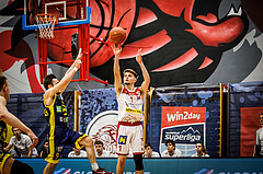 Basketball, win2day Basketball Superliga 2022/23, 8. Qualifikationsrunde, Traiskirchen Lions, UBSC Graz, David Makivic (1)
