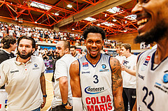 Basketball, win2day Basketball Superliga 2024/25, Playoffs Halbfinale 4. Spiel
, BBC Nord Dragonz, Gmunden Swans, Jubel Finaleinzug