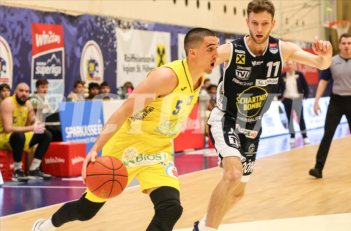 Basketball Superliga 2022/23, 8.Plazierungsrunde SKN St.Pölten vs. Gmunden Swans