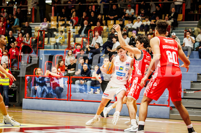 Basketball, win2day Basketball Superliga 2024/25, Grunddurchgang 17.Runde, SKN St. Pölten, Traiskirchen Lions, Janis Tomaschek (99)