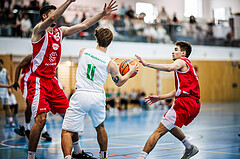 Basketball, Basketball Zweite Liga 2024/25, Grunddurchgang 1.Runde, Deutsch Wagram Alligators, Upper Austrian Ballers, Benjamin Mesic  (13), Simon Marek (11)