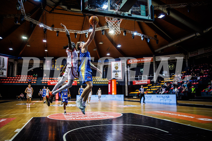 Basketball, Win2Day Superliga 2024/25, 5. Qualifikationsrunde, BC Vienna, SKN St. Pölten, Sheriff Seedy Drammeh (0), Simon Schlögl (6)