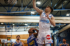 Basketball, bet-at-home Basketball Superliga 2020/21, Grunddurchgang 14. Runde, Oberwart Gunners, Gmunden Swans, Jonathan Knessl (12)