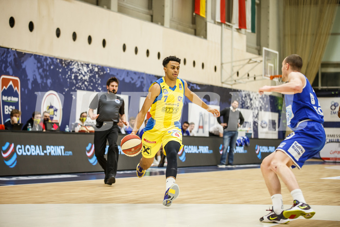 Basketball, bet-at-home Basketball Superliga 2020/21, Grunddurchgang 15. Runde, SKN St. Pölten Basketball, Oberwart Gunners, Steven Kaltenbrunner (7)