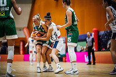 Basketball, Win2Day Basketball Damen Superliga 2023/24, Grunddurchgang 8.Runde, Vienna Timberwolves, UBI Graz, Johanna Maresch (9), Magdalena Schmidt (4)