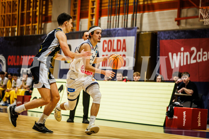 Basketball, win2day Basketball Superliga 2024/25, Grunddurchgang Runde 18, BBC Nord Dragonz, Gmunden Swans, Lukas Hahn (25)