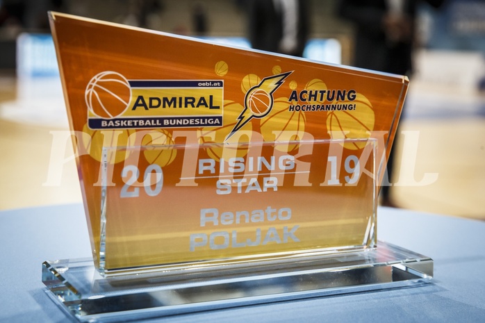 Basketball, ABL 2018/19, Playoff HF Spiel 1, Oberwart Gunners, Gmunden Swans, ABL Rising Star Trophäe